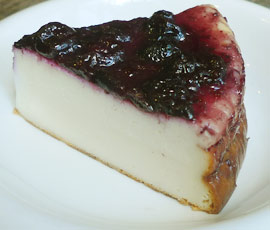 ブルーベリーのチーズケーキ